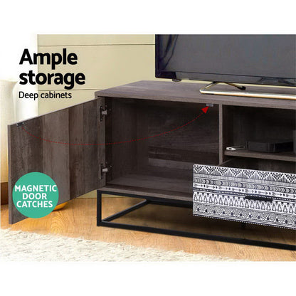 Artiss TV Cabinet Entertainment Unit Stand Storage Wooden Industrial Rustic 180cm-Entertainment Units-PEROZ Accessories
