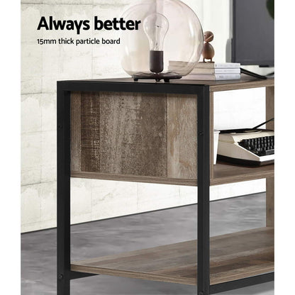 Artiss TV Cabinet Entertainment Unit Stand Storage Wood Industrial Rustic 124cm-Entertainment Units-PEROZ Accessories