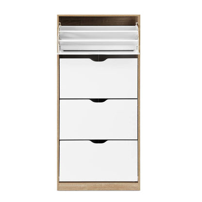 Artiss Shoe Rack Cabinet 60 Pairs 4-tier White Elen-Shoe Storage Cabinets-PEROZ Accessories