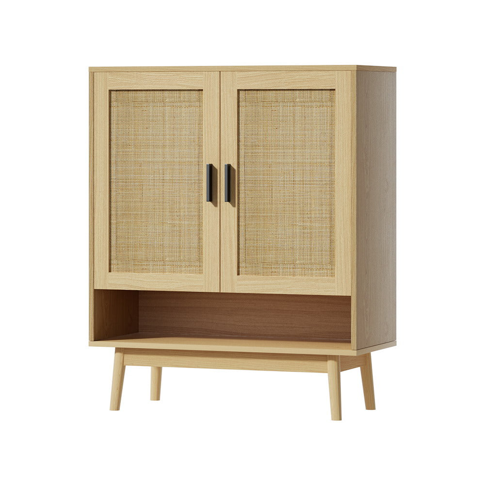 Artiss Shoe Rack Cabinet Rattan 5-tier 20 Pairs Dani-Shoe Storage Cabinets-PEROZ Accessories