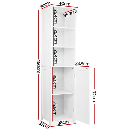 Artiss Bathroom Cabinet Storage 160cm White-Bathroom Storage-PEROZ Accessories