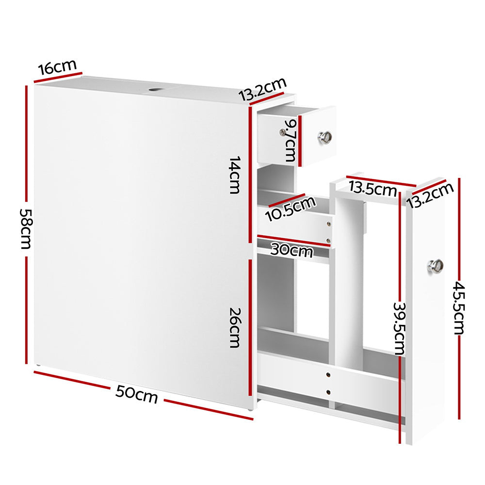 Artiss Bathroom Storage Cabinet Tissue Holder-Bathroom Storage-PEROZ Accessories