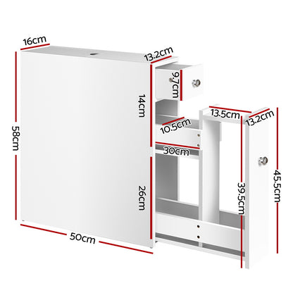 Artiss Bathroom Storage Cabinet Tissue Holder-Bathroom Storage-PEROZ Accessories