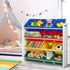Keezi Kids Toy Box 12 Bins Bookshelf Organiser Children Storage Rack-Toy Organisers-PEROZ Accessories