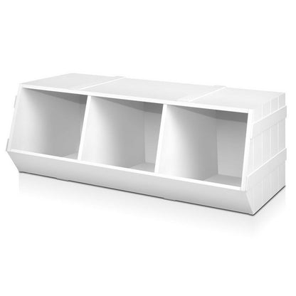 Keezi Kids Toy Box Bookshelf Storage Bookcase Organiser Display Stackable-Bookcases &amp; Shelves-PEROZ Accessories