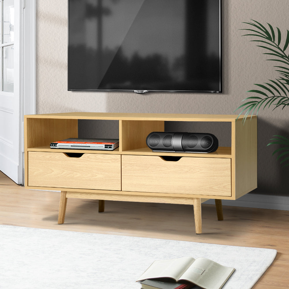 Artiss TV Cabinet Entertainment Unit Stand Wooden Storage 120cm Scandinavian-Entertainment Units-PEROZ Accessories