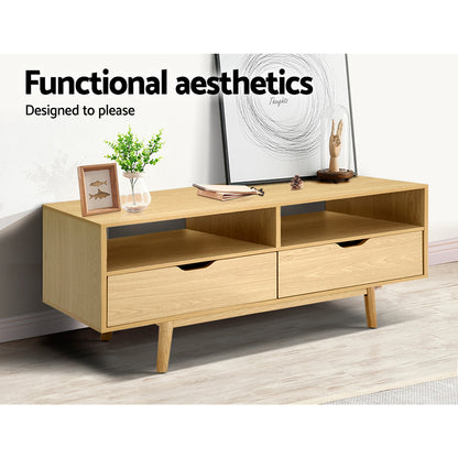Artiss TV Cabinet Entertainment Unit Stand Wooden Storage 120cm Scandinavian-Entertainment Units-PEROZ Accessories