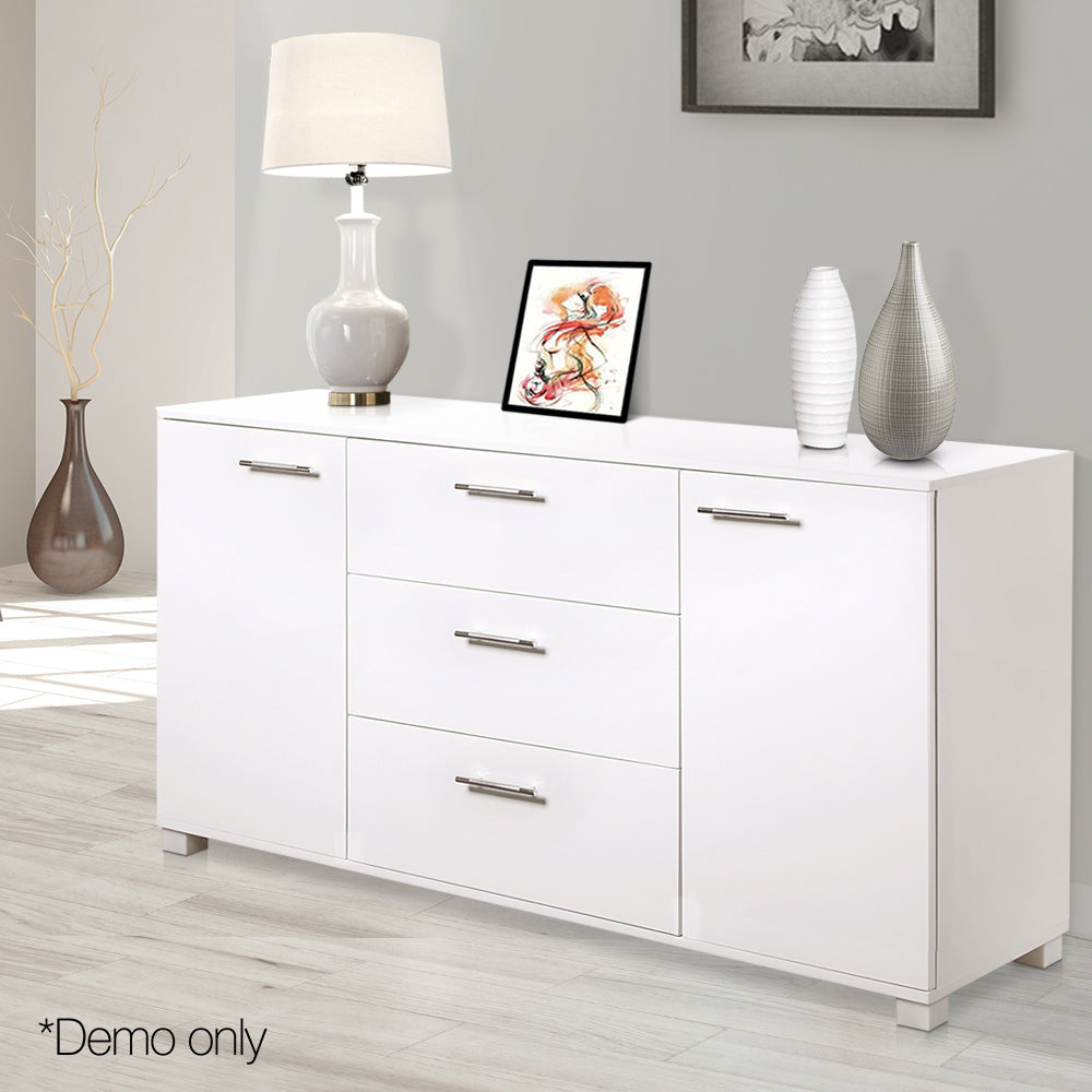 Artiss Buffet Sideboard High Gloss - White-Furniture > Living Room-PEROZ Accessories