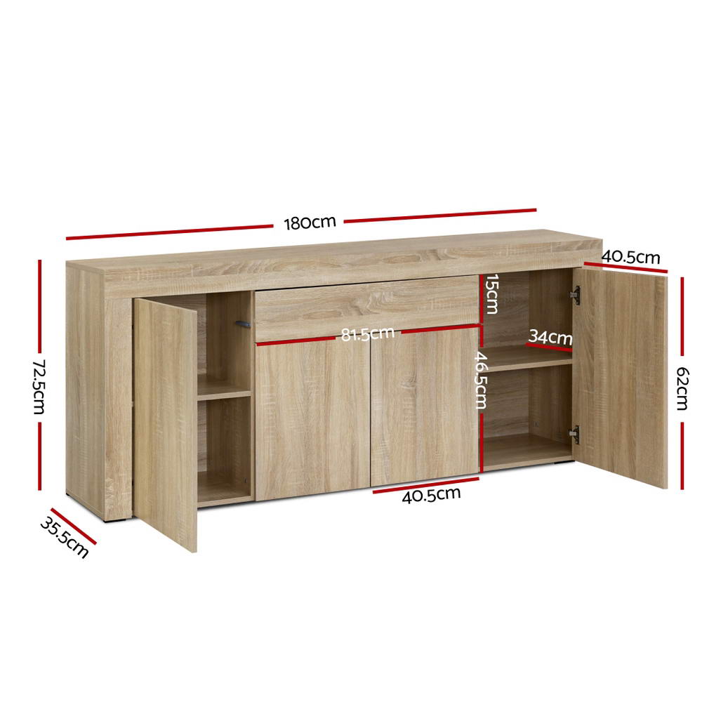 Artiss Buffet Sideboard - DANA Oak-Furniture &gt; Living Room-PEROZ Accessories
