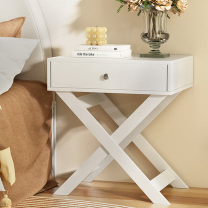 Artiss Bedside Table Drawers Side Table Storage Cabinet Nightstand White QARA-BedSide Tabless-PEROZ Accessories