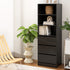 Artiss 3 Chest of Drawers Tallboy Cabinet Black-Furniture > Bedroom > Dressers-PEROZ Accessories