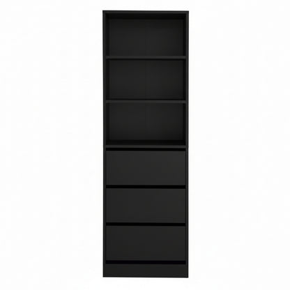 Artiss 3 Chest of Drawers Tallboy Cabinet Black-Furniture > Bedroom > Dressers-PEROZ Accessories