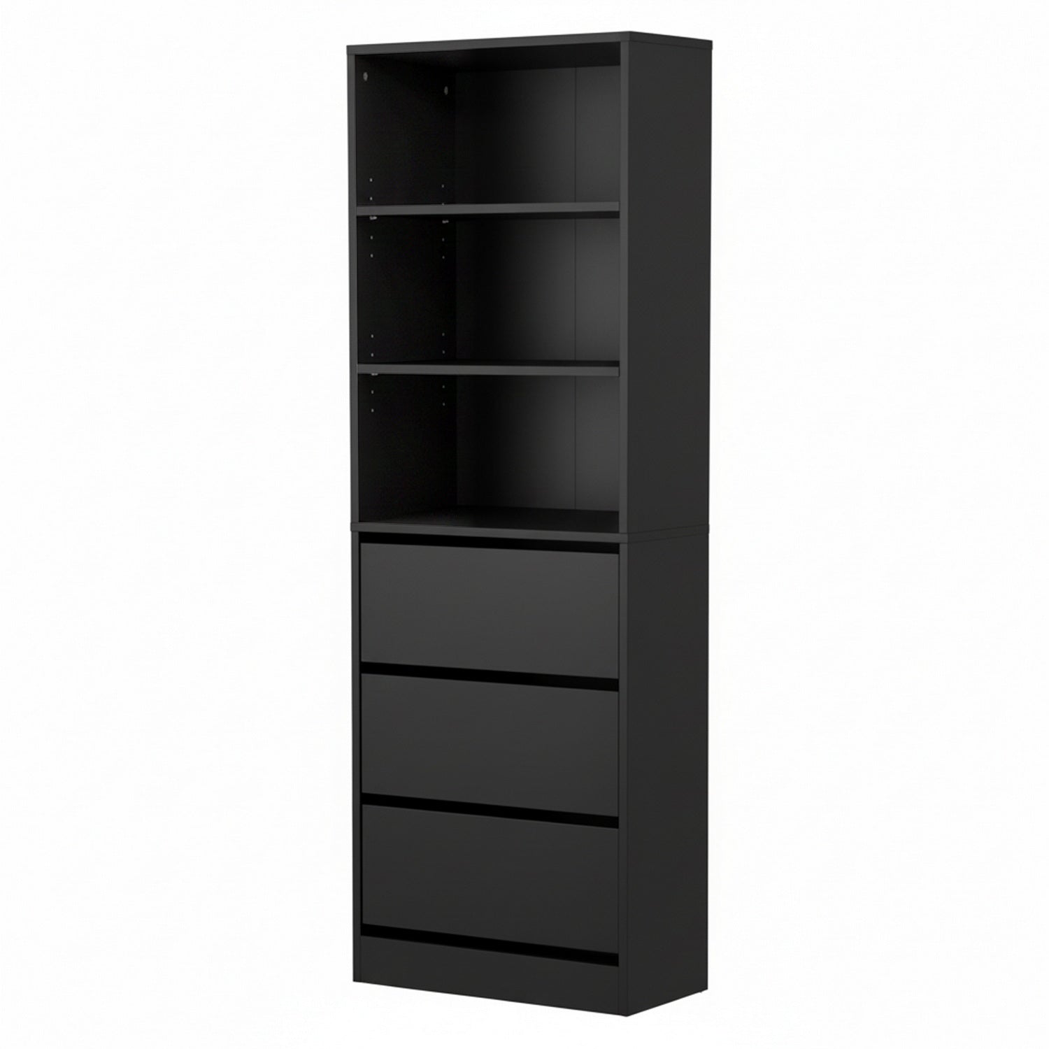 Artiss 3 Chest of Drawers Tallboy Cabinet Black-Furniture > Bedroom > Dressers-PEROZ Accessories