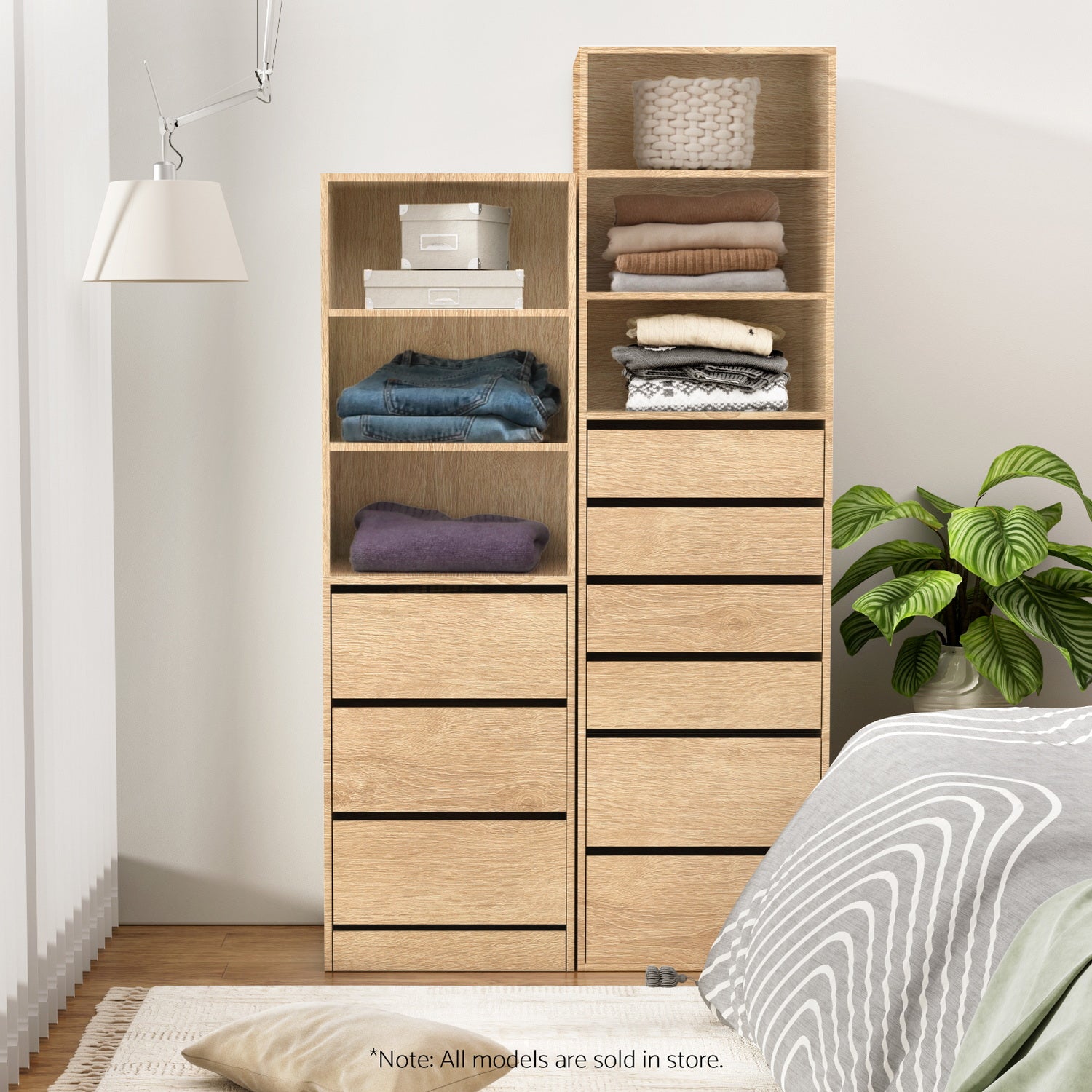 Artiss 3 Chest of Drawers Tallboy Cabinet Pine-Furniture > Bedroom > Dressers-PEROZ Accessories