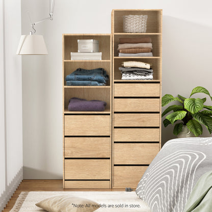 Artiss 3 Chest of Drawers Tallboy Cabinet Pine-Furniture > Bedroom > Dressers-PEROZ Accessories
