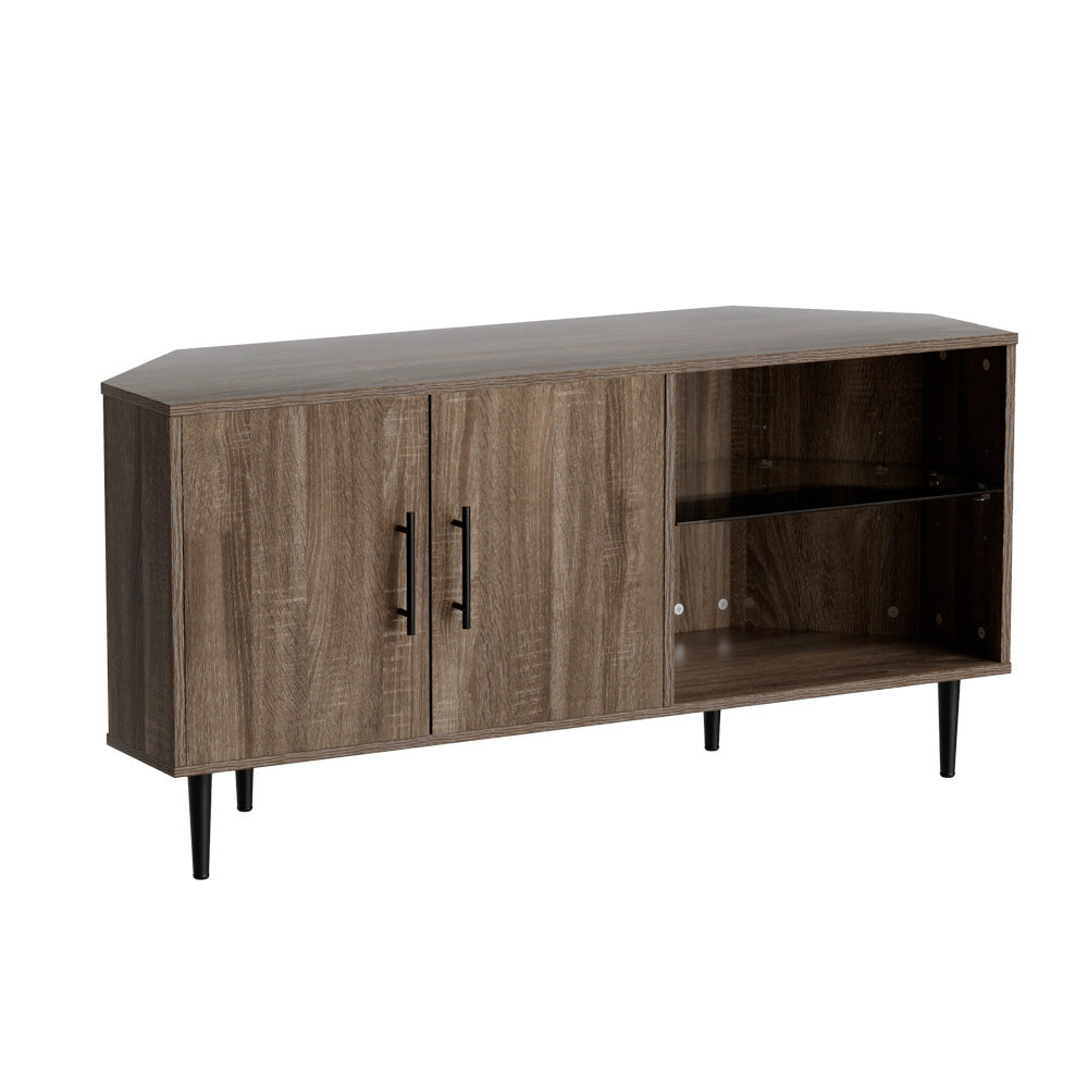 Artiss Corner Entertainment Unit Stand TV Cabinet Open Storage Shelf 120CM-Furniture &gt; Living Room-PEROZ Accessories