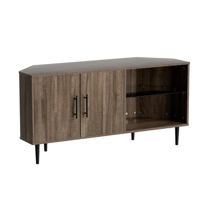Artiss Corner Entertainment Unit Stand TV Cabinet Open Storage Shelf 120CM-Furniture &gt; Living Room-PEROZ Accessories