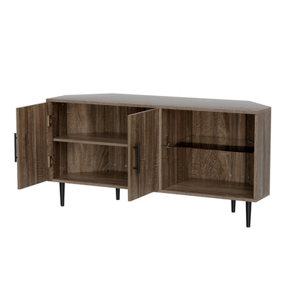 Artiss Corner Entertainment Unit Stand TV Cabinet Open Storage Shelf 120CM-Furniture &gt; Living Room-PEROZ Accessories