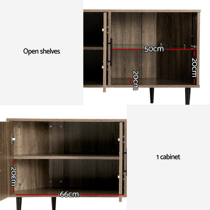Artiss Corner Entertainment Unit Stand TV Cabinet Open Storage Shelf 120CM-Furniture &gt; Living Room-PEROZ Accessories