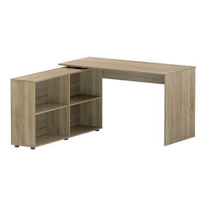 Artiss Computer Desk Bookshelf Oak 130CM-Office Desks-PEROZ Accessories