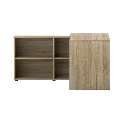 Artiss Computer Desk Bookshelf Oak 130CM-Office Desks-PEROZ Accessories