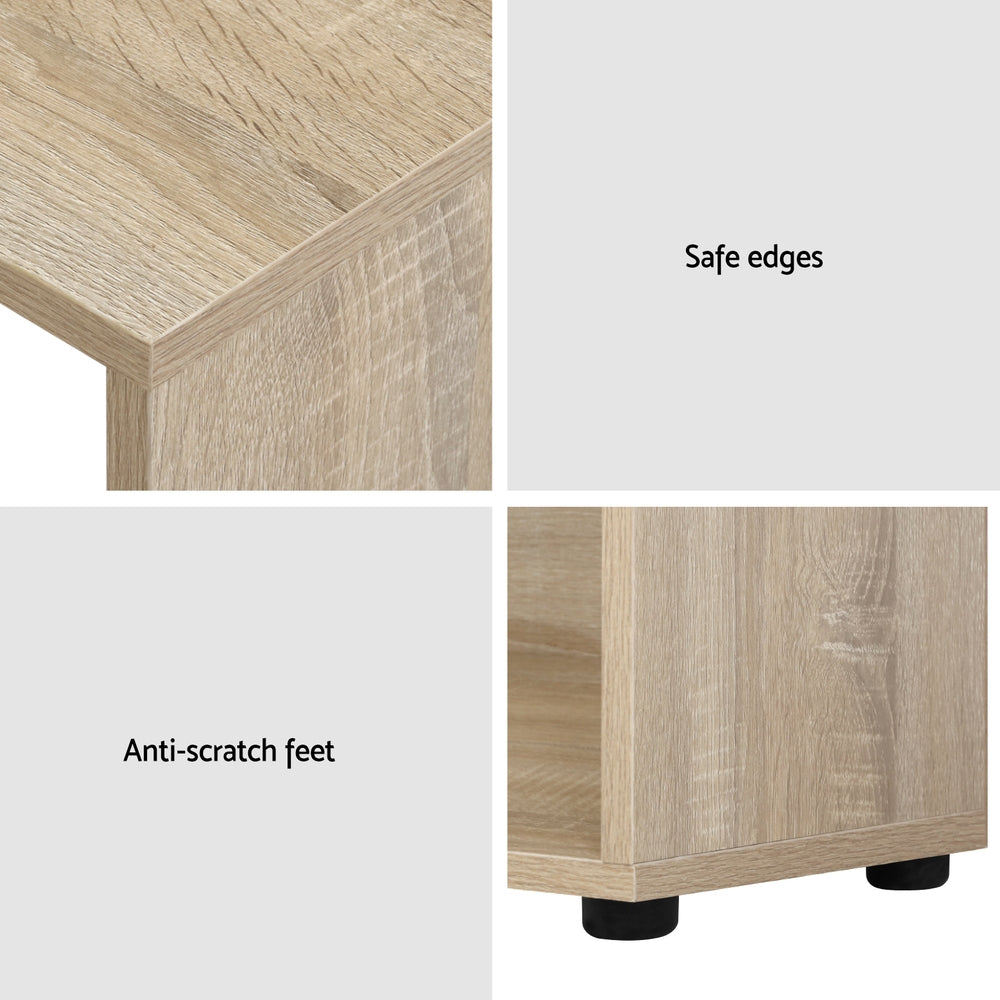 Artiss Computer Desk Bookshelf Oak 130CM-Office Desks-PEROZ Accessories