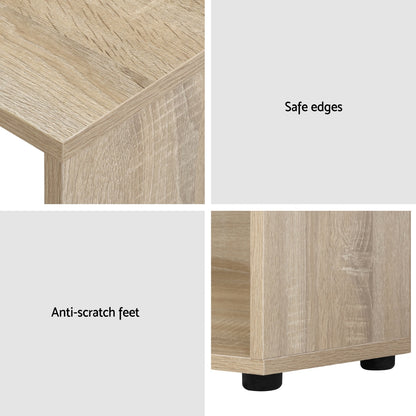 Artiss Computer Desk Bookshelf Oak 130CM-Office Desks-PEROZ Accessories