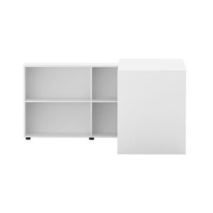 Artiss Computer Desk Bookshelf White 130CM-Office Desks-PEROZ Accessories