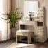Artiss Dressing Table Stool Set 4 Drawers Oak-Dressing Tables-PEROZ Accessories