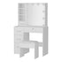 Artiss Dressing Table Set Stool 10 Led Bulbs White Dylan-Furniture > Bedroom-PEROZ Accessories