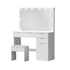 Artiss Dressing Table Set Stool 10 Led Bulbs White-Furniture > Bedroom > Dressing Vanity & Dressing Tables-PEROZ Accessories