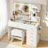 Artiss Dressing Table LED Vanity Desk Set Stool White-Furniture > Bedroom > Dressing Vanity & Dressing Tables-PEROZ Accessories