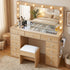 Artiss Dressing Table Vanity Desk Set Stool LED Bulbs Wood-Furniture > Bedroom > Dressing Vanity & Dressing Tables-PEROZ Accessories