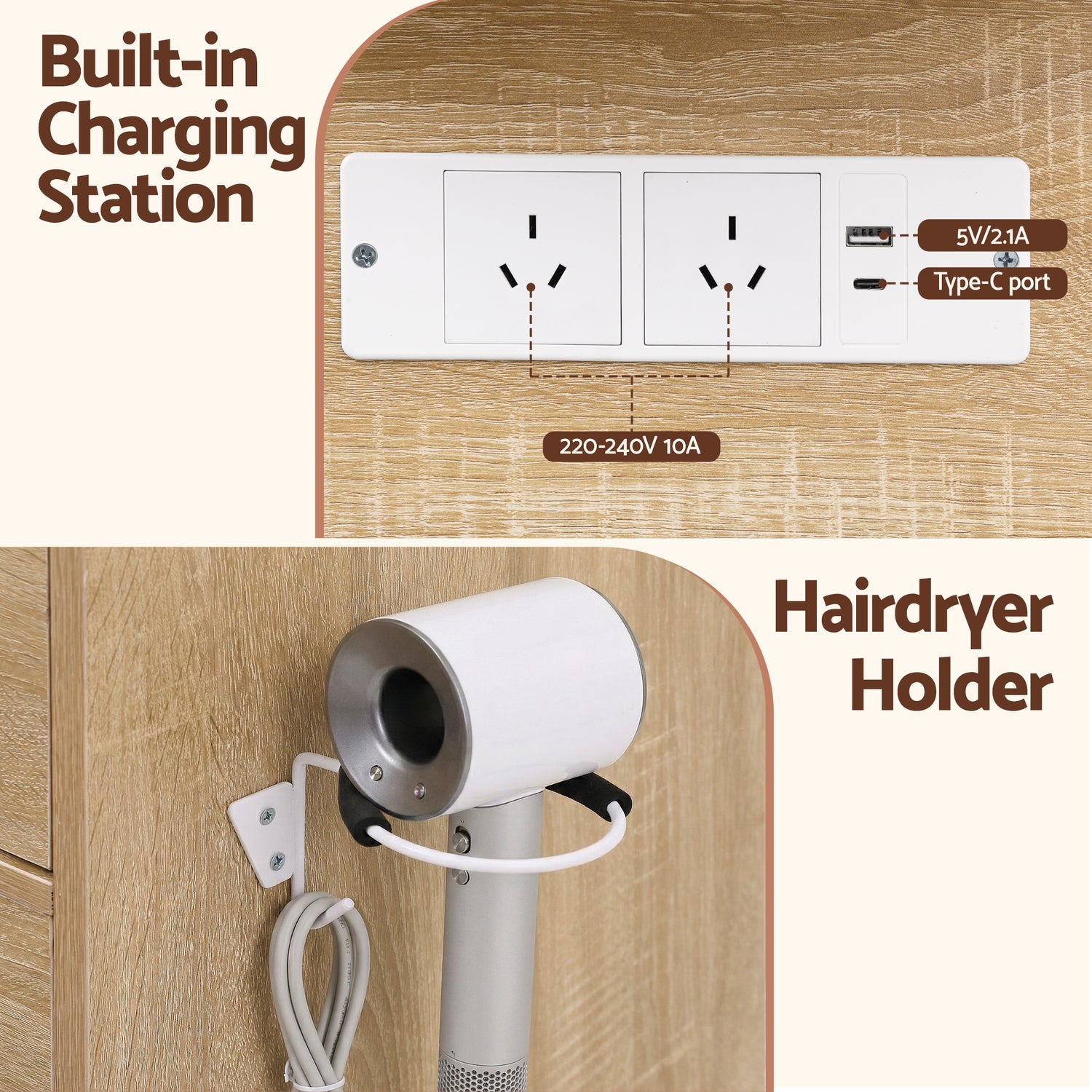 Artiss Dressing Table Vanity Desk Set Stool LED Bulbs Wood-Furniture > Bedroom > Dressing Vanity &amp; Dressing Tables-PEROZ Accessories