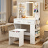 Artiss Dressing Table LED Vanity Desk Set Stool White-Furniture > Bedroom > Dressing Vanity & Dressing Tables-PEROZ Accessories