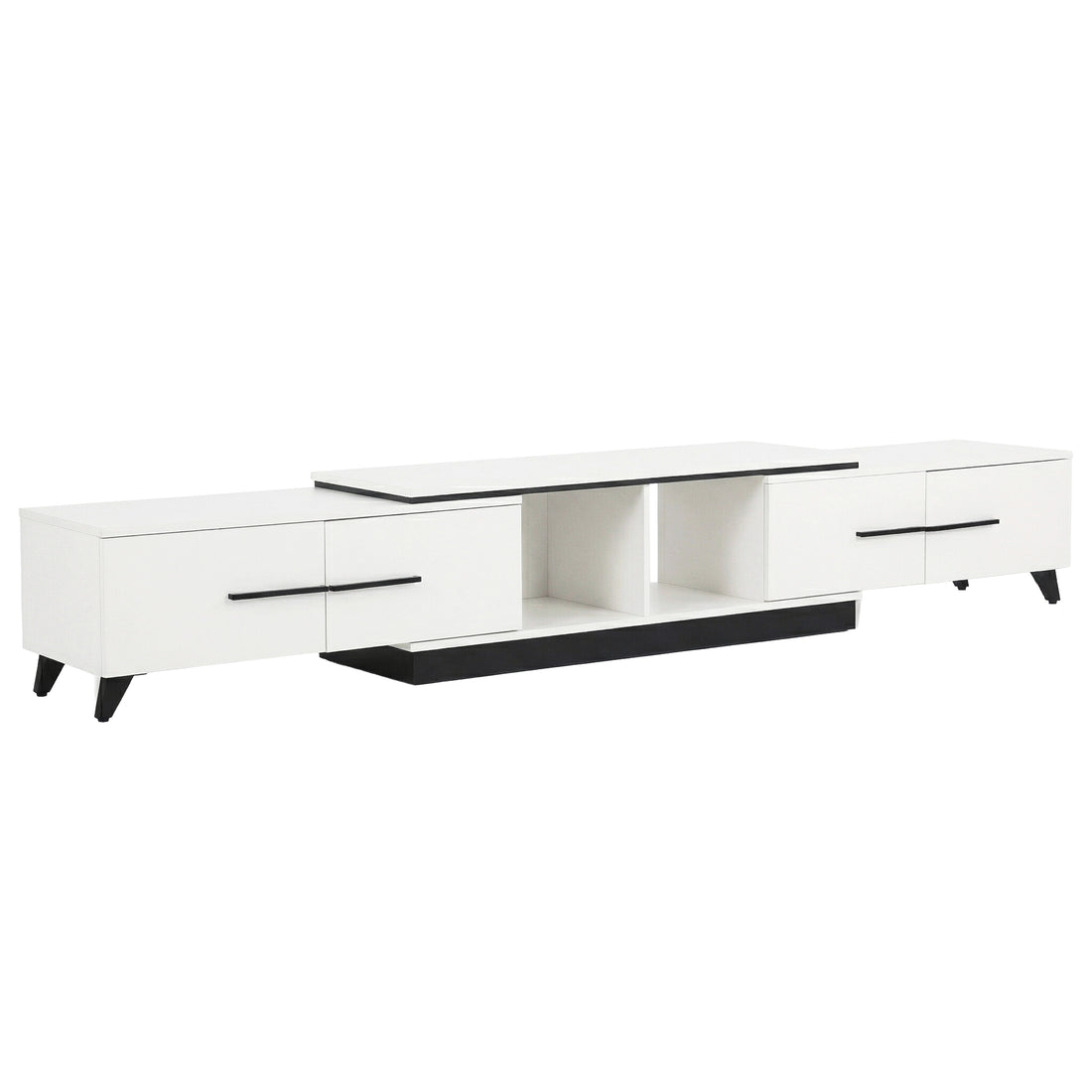 Artiss Extendable TV Cabinet Entertainment Unit Stand White-Furniture > Living Room > TV Units-PEROZ Accessories