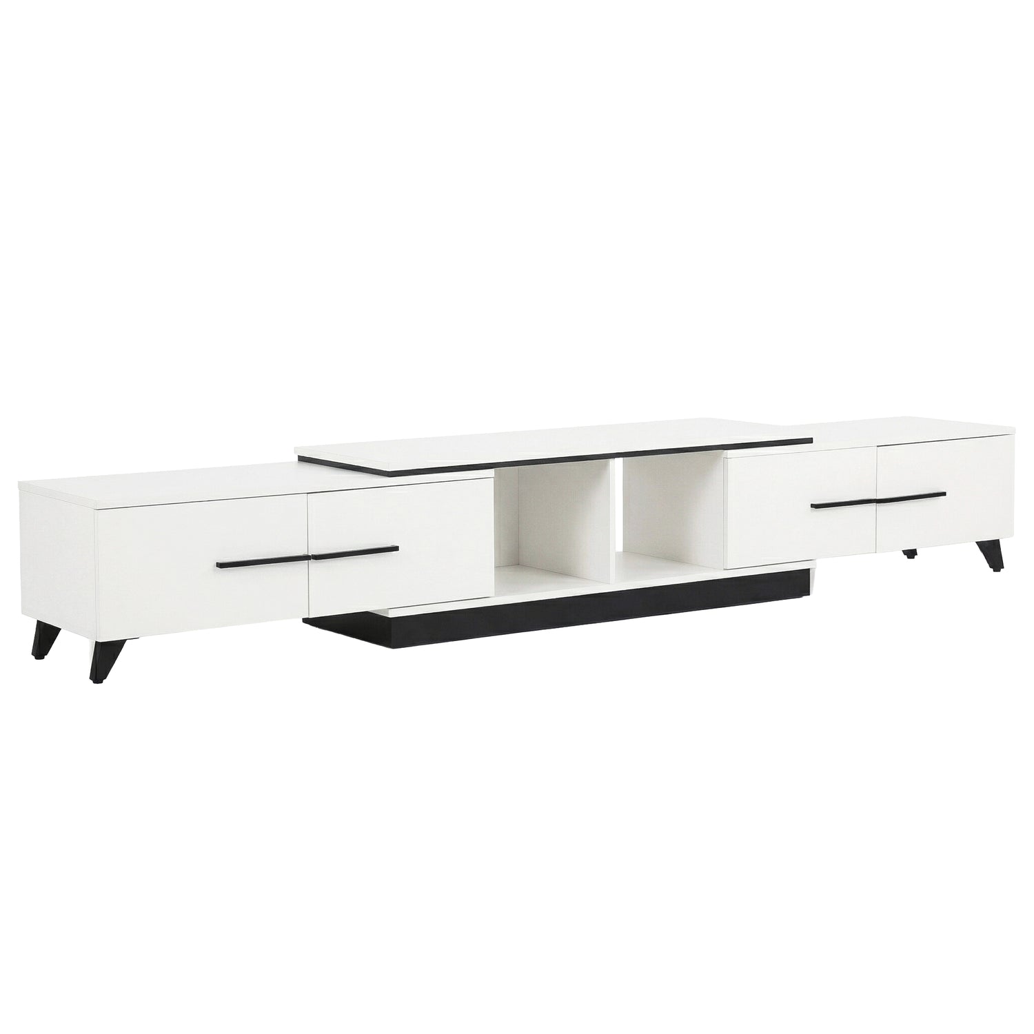 Artiss Extendable TV Cabinet Entertainment Unit Stand White-Furniture > Living Room > TV Units-PEROZ Accessories