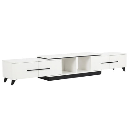 Artiss Extendable TV Cabinet Entertainment Unit Stand White-Furniture > Living Room > TV Units-PEROZ Accessories