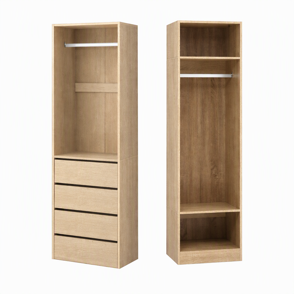 Artiss 2X Wardrobe Clothes Closet Storage Organiser Armoire Pine-Home &amp; Garden > Storage > Clothing &amp; Wardrobe Storage-PEROZ Accessories
