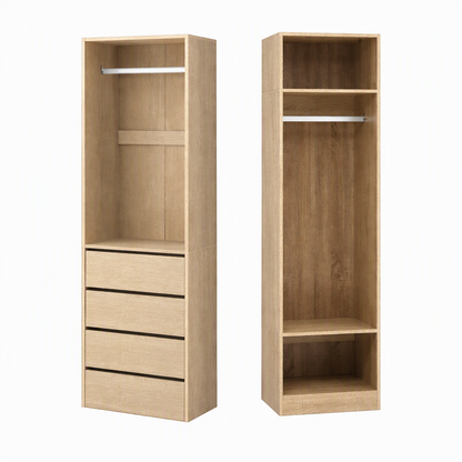 Artiss 2X Wardrobe Clothes Closet Storage Organiser Armoire Pine-Home &amp; Garden > Storage > Clothing &amp; Wardrobe Storage-PEROZ Accessories