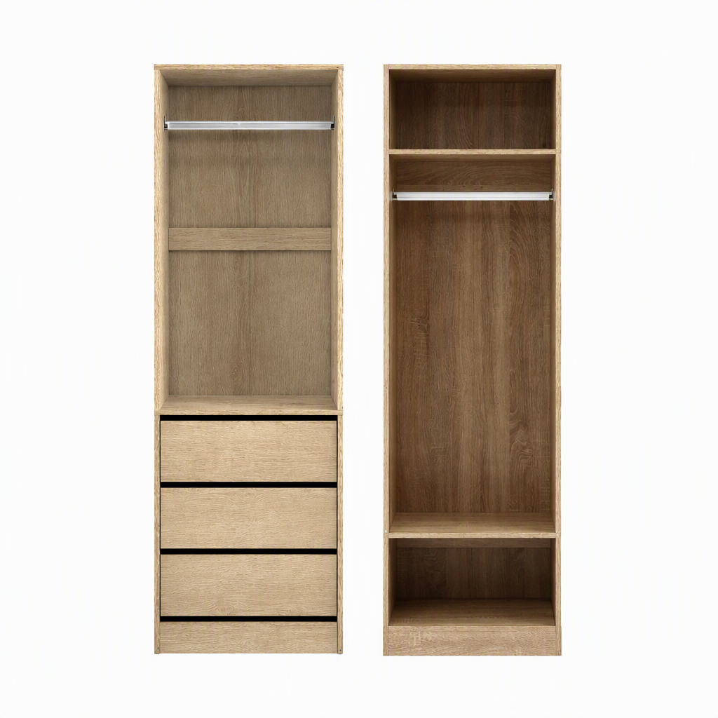 Artiss 2X Wardrobe Clothes Closet Storage Organiser Armoire Pine-Home &amp; Garden > Storage > Clothing &amp; Wardrobe Storage-PEROZ Accessories