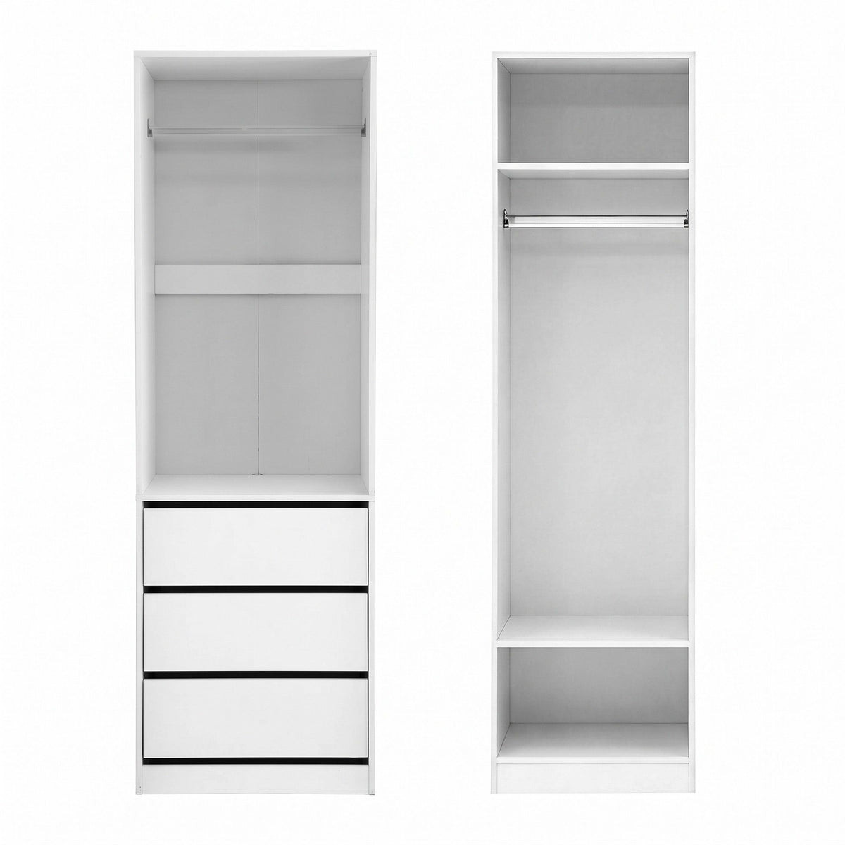 Artiss 2X Wardrobe Clothes Closet Storage Organiser Armoire White-Home &amp; Garden > Storage > Clothing &amp; Wardrobe Storage-PEROZ Accessories