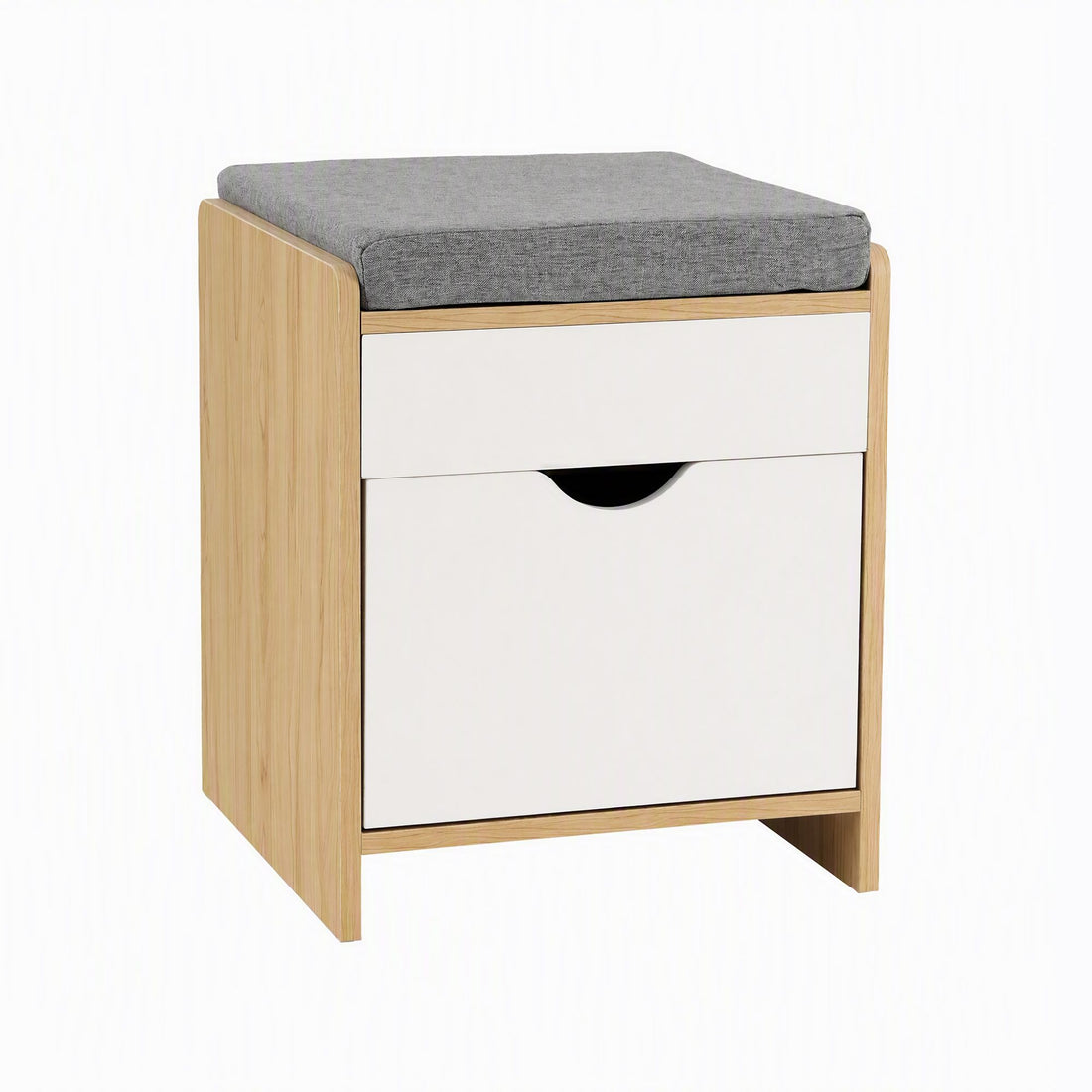 Artiss Storage Ottoman with Drawer 100kg Capacity Footrest Cushion Pine-Furniture > Living Room > Ottomans &amp; Footstools-PEROZ Accessories