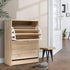 Artiss Shoe Rack Cabinet 24 Pairs 3-tier Wood Nina-Shoe Storage Cabinets-PEROZ Accessories