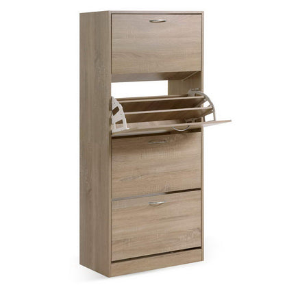 Artiss Shoe Rack Cabinet 60 Pairs 4 Doors - Wood-Shoe Storage Cabinets-PEROZ Accessories
