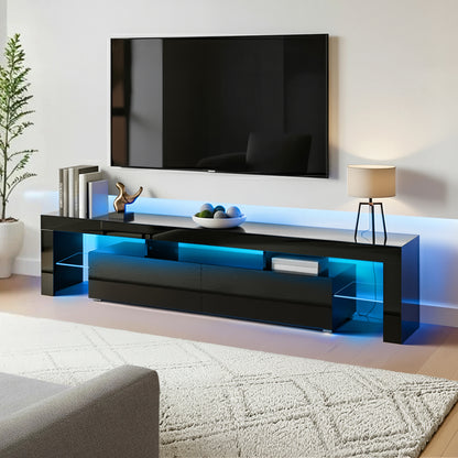 Artiss Entertainment Unit TV Cabinet LED 189cm Black Elo-Entertainment Units-PEROZ Accessories