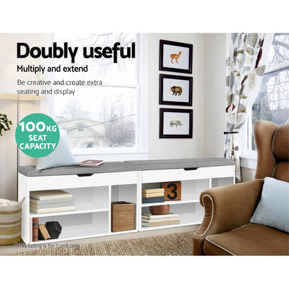 Artiss Shoe Cabinet Bench Shoes Organiser Storage Rack Shelf White Cupboard Box-Shoe Storage Cabinets-PEROZ Accessories