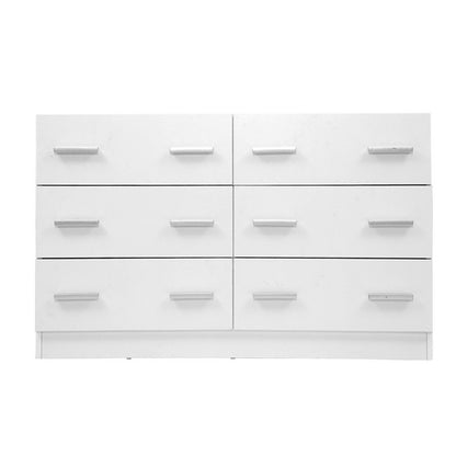 Artiss 6 Chest of Drawers - VEDA White-Furniture &gt; Living Room-PEROZ Accessories