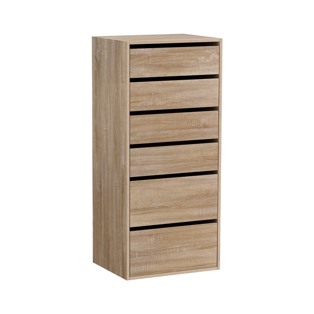 Artiss 6 Chest of Drawers Dresser Tallboy Pine-Furniture &gt; Bedroom &gt; Dressers-PEROZ Accessories