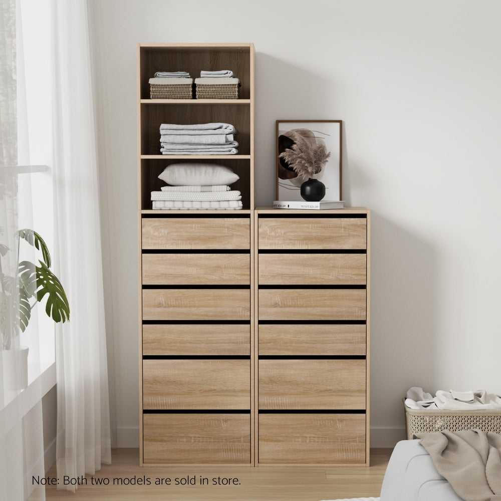 Artiss 6 Chest of Drawers Dresser Tallboy Pine-Furniture &gt; Bedroom &gt; Dressers-PEROZ Accessories